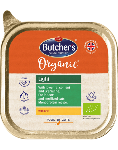 BUTCHER'S Organic Light cu vită 85 g