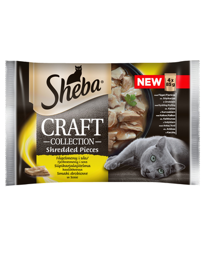 SHEBA Craft Collection cu carne de pasăre în sos 4x85g