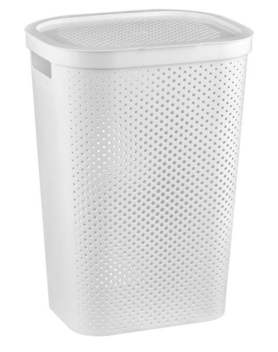 CURVER Coș haine INFINITY reciclat 60 L alb