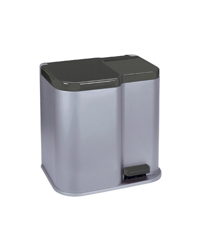 CURVER Cos De Gunoi DUO PEDAL BIN Argintiu/gri Inchis