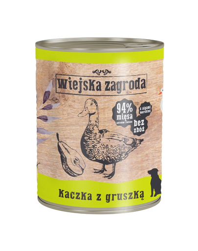 WIEJSKA ZAGRODA hrană umedă fără cereale, rață și pere 800 gr 800 imagine 2022