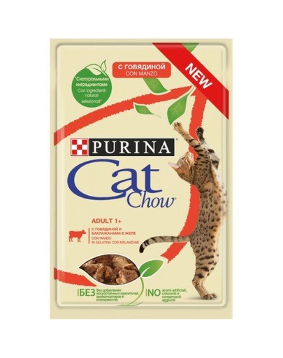 PURINA Cat Chow Adult cu carne de vită și vinete 85 g