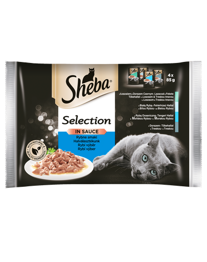 SHEBA Selection in Sauce mix arome de pește 56 x 85 g