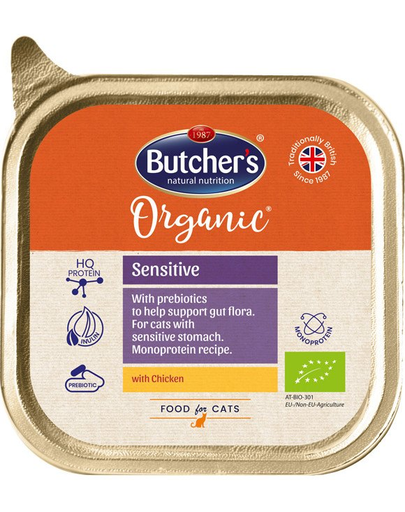 BUTCHER'S Organic Sensitive Monoproteină cu pui 85 g