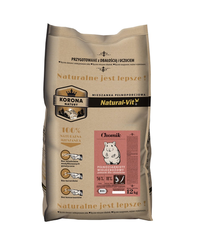  NATURAL-VIT Korona Natury Amestec complet pentru hamsteri 12 kg 