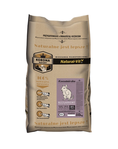 NATURAL-VIT Korona Natury Hrana complementara pentru veverite Degu 10 kg Complementara