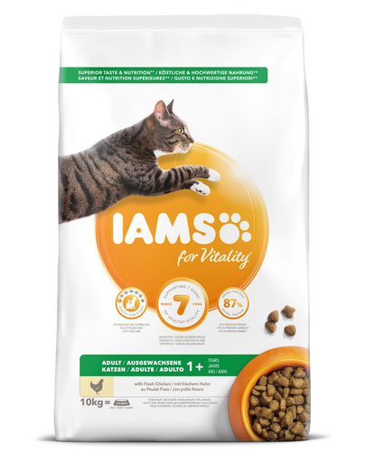 IAMS pentru pisici adulte cu conținut redus de grăsimi, cu pui 10 kg