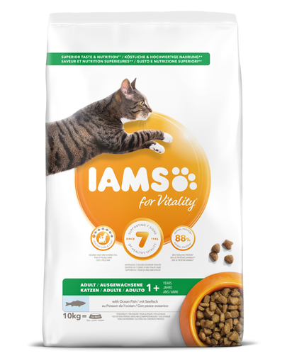 IAMS for Vitality pentru pisici adulte, cu pește oceanic 10 kg Fera