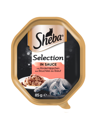 SHEBA Selection hrana umeda pentru pisici, vita in sos 22 x 85 gr Fera
