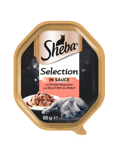 SHEBA Selection Hrana umeda pentru pisici, cu vita, 85g