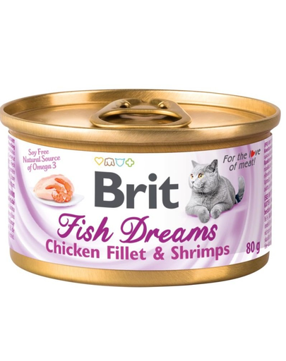 BRIT Cat Fish Dreams hrană umedă pentru pisici, pui și creveți 80 g