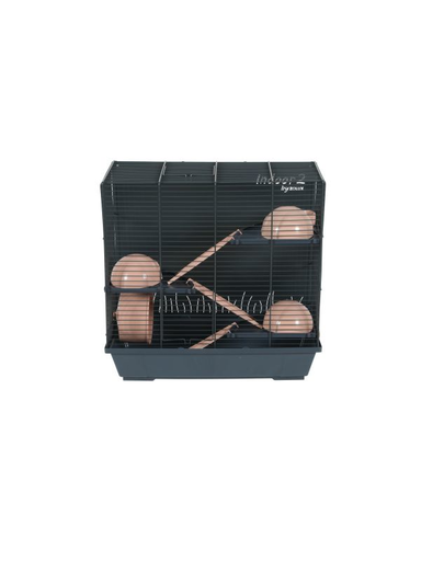 Zolux cușcă indoor2 50 triplex pentru hamster - albastru/roz deschis