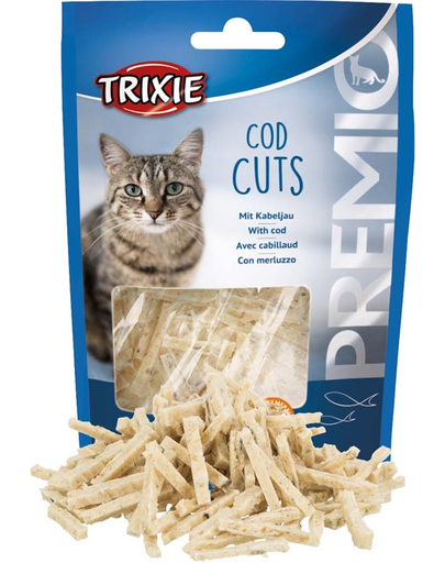 TRIXIE Premio Cod Cuts gustari pentru pisici, cu cod, 50 g