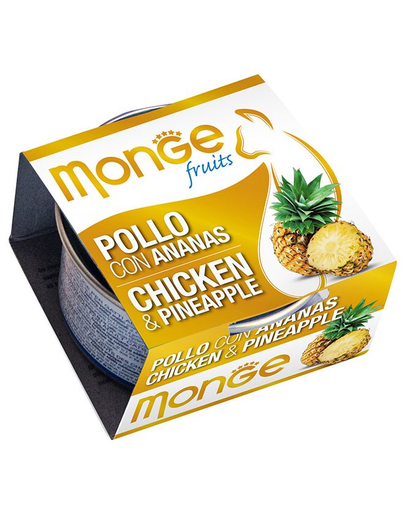 MONGE Fruit hrană umedă pentru pisici, cu pui și ananas 80 g fera.ro imagine 2022