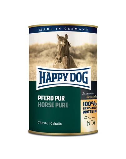 HAPPY DOG Wild Pur Hrana umeda pentru caini, 100% carne de cal, 400 g