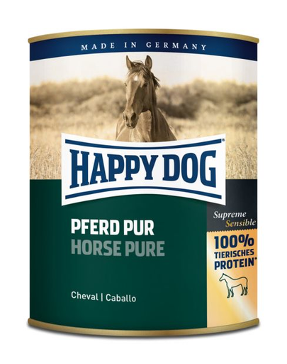 HAPPY DOG Wild Pur hrana umeda pentru caini, 100% carne de cal, 800 g