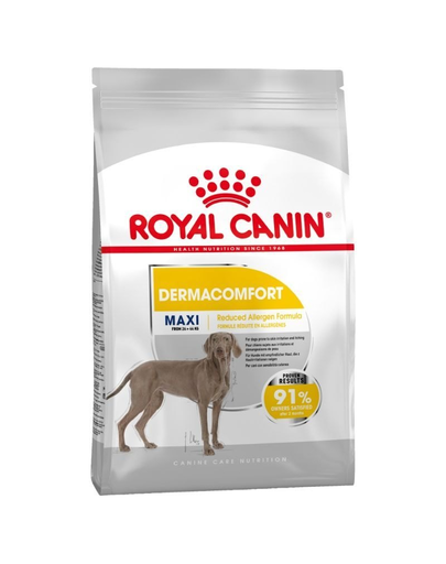 Royal Canin Maxi Dermacomfort hrana uscata caine pentru prevenirea iritatiilor pielii, 3 kg Caine imagine 2022