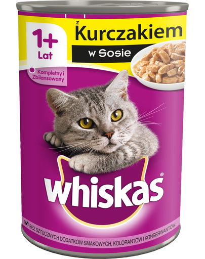 WHISKAS Hrană umedă pentru pisici pui în sos 400 g