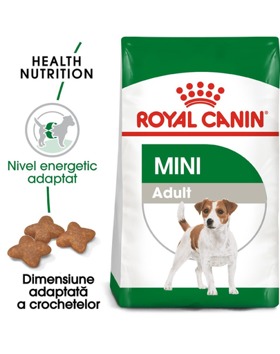 ROYAL CANIN Mini Adult 8 kg + 12×85 g hrana umeda 12x85 imagine 2022