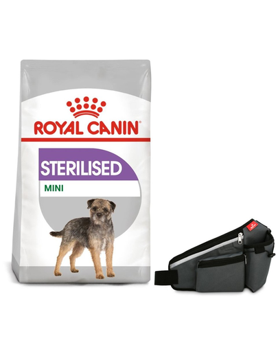 Royal canin ccn mini hrana uscată pentru cainii adulti sterilizati de rasa mica 16 kg (2 x 8 kg) + husa cu centura royal canin