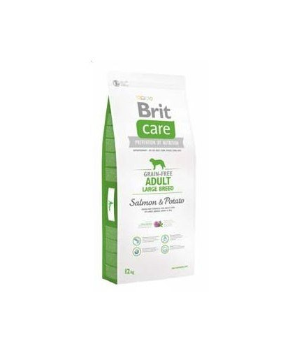 BRIT Care Grain-Free Adult Large Breed hrana uscata caini adulti de talie mare, somon si cartofi 24 kg (2 x 12 kg)