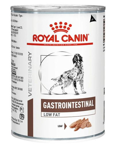 ROYAL CANIN Gastro Intestinal Low Fat hrana umeda cu continut redus de grasimi pentru caini cu tulburari gastro-intestinale 12 x 410 g Fera