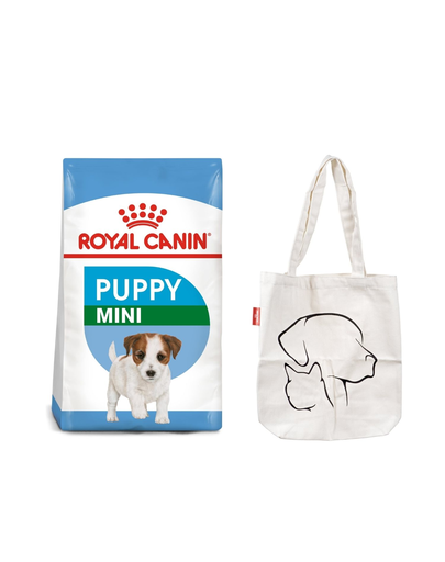 ROYAL CANIN Mini Puppy / Junior hrana uscata caine junior 2 și 10 luni, rase mici 16 kg + rucsac (2 x 8 kg)