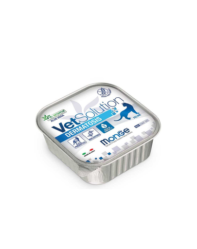 MONGE Vet Solution Cat Dermatos, hrana umeda pentru pisici cu cadere excesiva a parului, 100 g