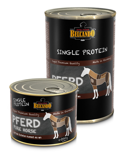 BELCANDO Single Protein hrana umeda pentru caini, cu carne de cal, 200 g