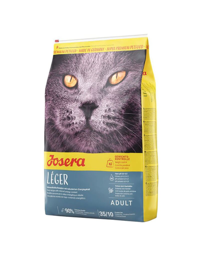 JOSERA Cat Leger hrana uscata pentru pisici sterilizate sau cu activitate fizica redusa 10 kg + 2 plicuri hrana umeda GRATIS