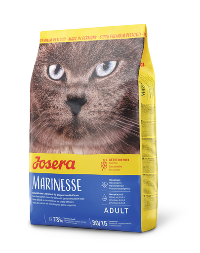 JOSERA Cat Marinesse hrana uscata hipoalergenica pentru pisici sensibile 10 kg + 2 plicuri hrana umeda GRATIS