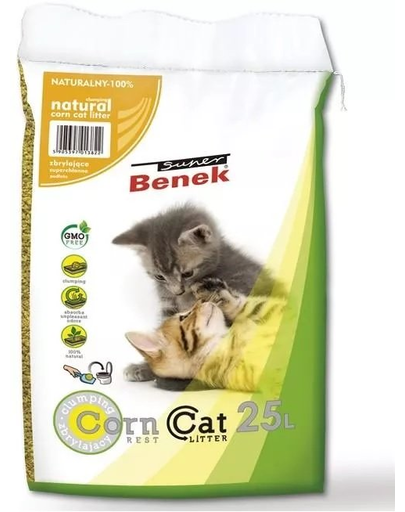 BENEK Super Corn Cat tropical fruits nisip pentru litiera, fructe tropicale 25 L x 2 (50 L) Fera