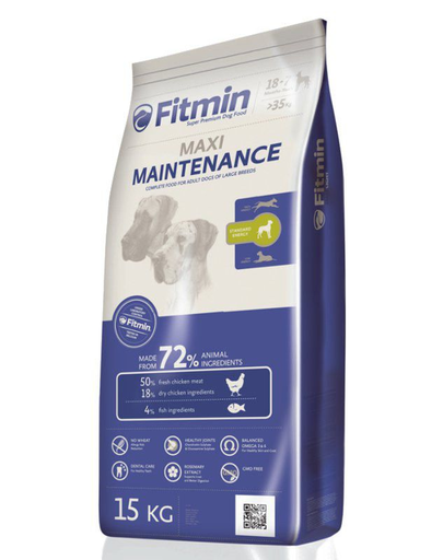 FITMIN Maxi Maintenance hrana uscata super-premium pentru caini adulti talie mare 15 kg + Dr PetCare MAX Biocide Collar zgarda protectie impotriva puricilor si a insectelor 75 cm GRATIS