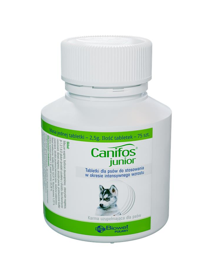 BIOWET Canifos Junior comprimate pentru caini pentru perioada de crestere intensiva 75 tabl.
