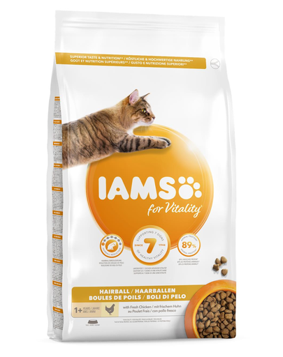 IAMS For Vitality Hairball 1,5 kg Hrana uscata pentru eliminarea ghemotoacelor de par – pisici adulte 15