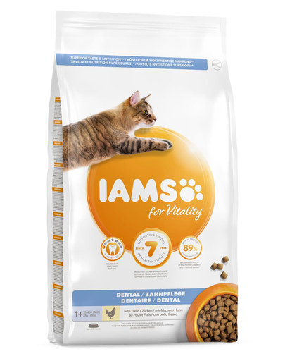 IAMS For Vitality Dental hrana uscat pisici adulte, cu pui 10 kg