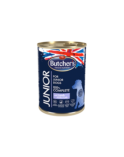 Butcher's functional dog junior hrana umeda caini juniori, cu miel in aspic 400g x 6 (5+1 gratis)