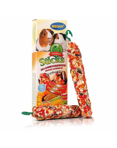 MEGAN Recompense sticksuri pentru porcusorii de Guineea miere si legume 2 buc.