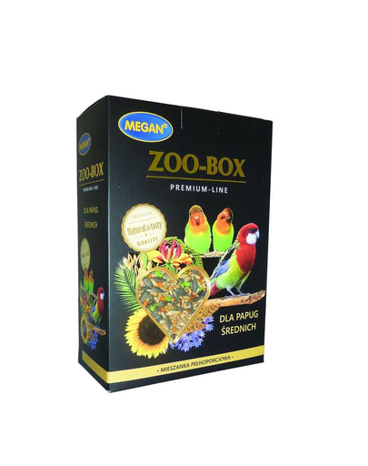 MEGAN Zoo-Box Premium Line Hrana pentru papagali medii 750g