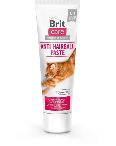 BRIT Care Cat pasta pentru pisici, contra ghemotoacelor de blana, cu taurina, 100 g Brit imagine 2022
