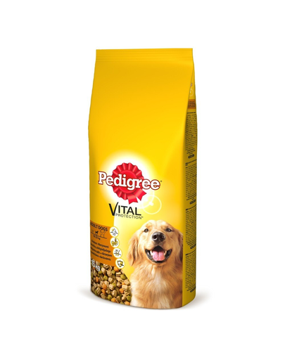 PEDIGREE Adult hrana uscata caini adulti de talie medie, cu vita si pasare 15 kg + Dr PetCare MAX Biocide zgarda protectie impotriva puricilor si a insectelor, pentru caini de talie medie 60 cm GRATIS