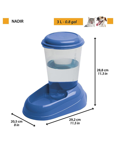 FERPLAST Nadir distribuitor apa pentru caine / pisica 3 L, mix cromatic