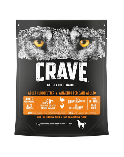 CRAVE Hrana uscata fara cereale pentru caini cu curcan si pui 5x1kg CRAVE imagine 2022