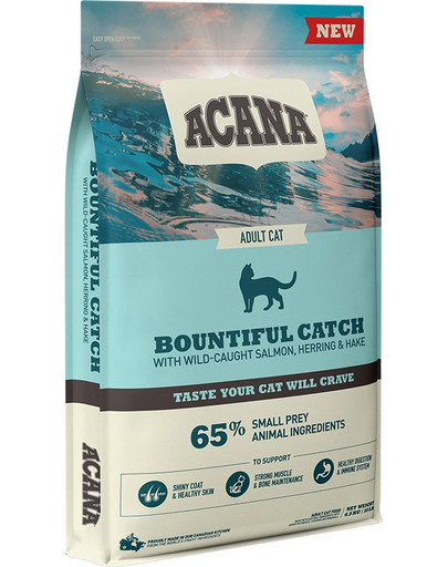 ACANA Bountiful Catch Cat hrana uscata pentru pisici adulte, cu peste 4,5 kg