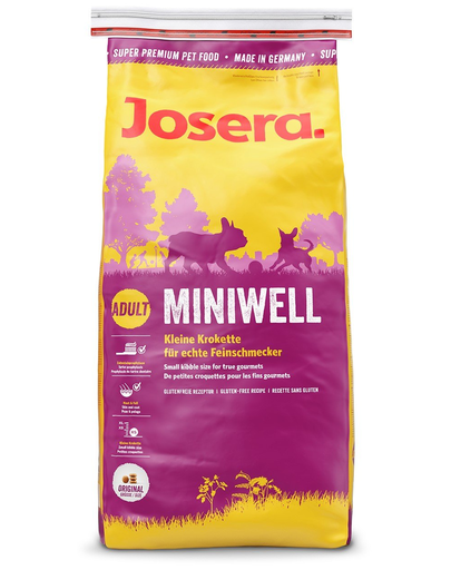 JOSERA Dog Miniwell hrana uscata caini adulti talie mica 15 kg + bol GRATIS