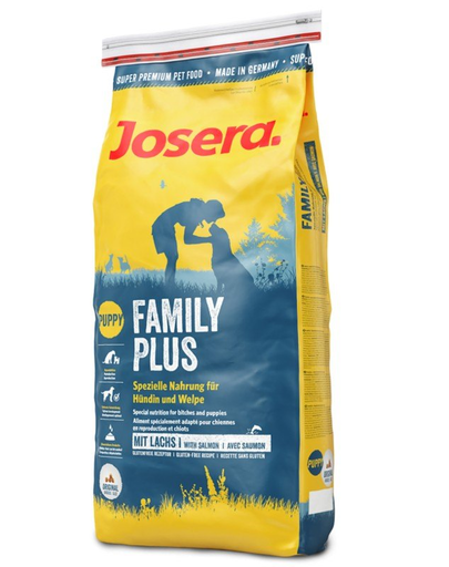 JOSERA Dog Family Plus hrana uscata pentru juniori si femele gestante 15 kg + bol GRATIS