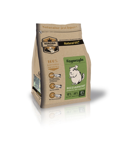 NaturalVit Korona Natury Amestec Complet Pentru Chinchile 2X750 G + Recompense Pentru Rozatore Si Iepuri 200 G Gratis