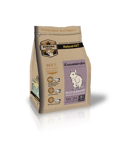 NaturalVit Korona Natury Hrana Pentru Veverite Degu 2X750 G + Recompense Pentru Rozatore Si Iepuri 200 G Gratis