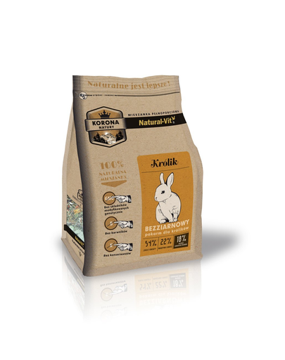 NaturalVit Korona Natury Hrana Completa Pentru Iepuri 2X750 G + Recompense 200 G Gratis