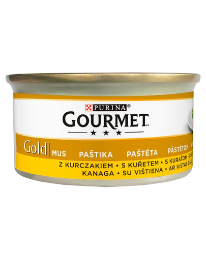GOURMET Gold Mus hrana umeda pentru pisici, cu pui 24 x 85 g
